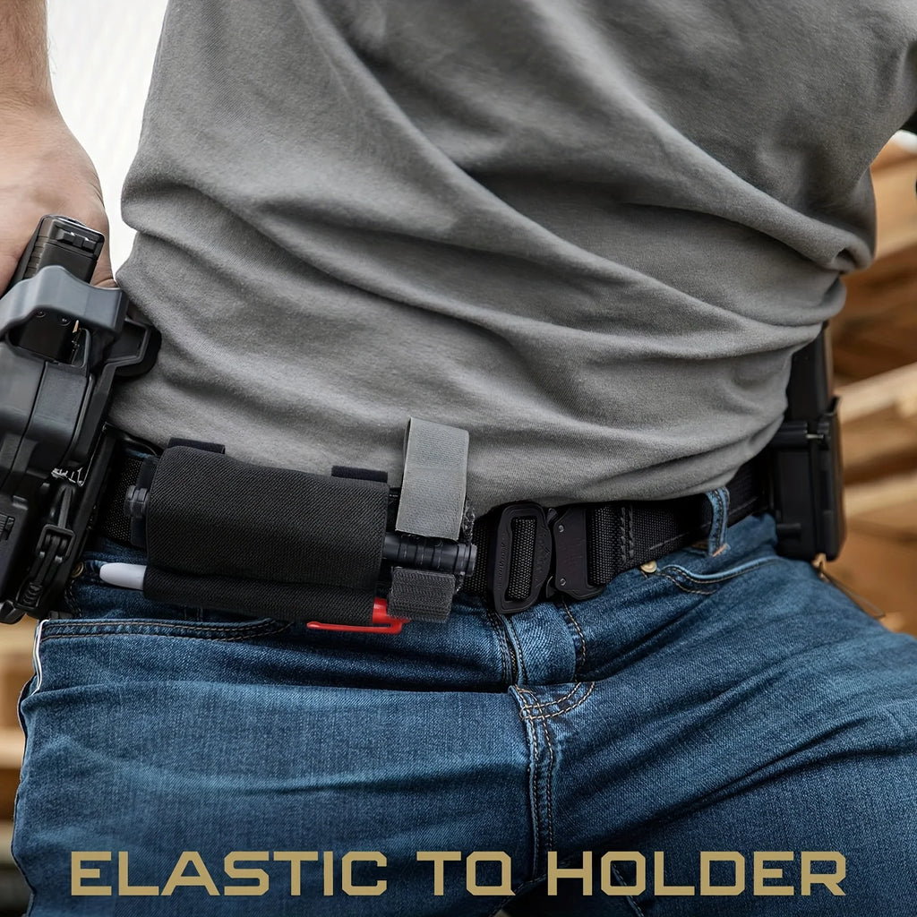 1Pc Tactical TQ Sleeve Tourniquet Storage Pouch Quick Release Wear Resistant Holder For Duty Combat Belt Black Khaki Army Green