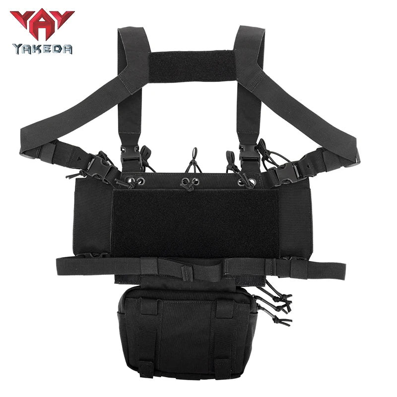 YAKEDA Tactical Outdoor Vest with Quick Release and PALS Molle System 1000D Nylon