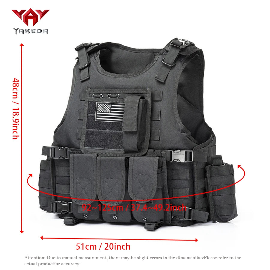 YAKEDA 600D polyester fabric amphibious hunting vest, detachable and expandable
