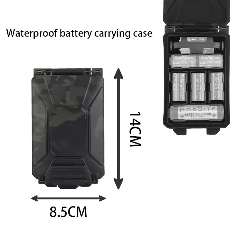 Tactical Outdoor Battery Storage Box Modular Molle Hunting Vest Carry 18650 AAA CR123A 18350 Battery Holder Case Accessories