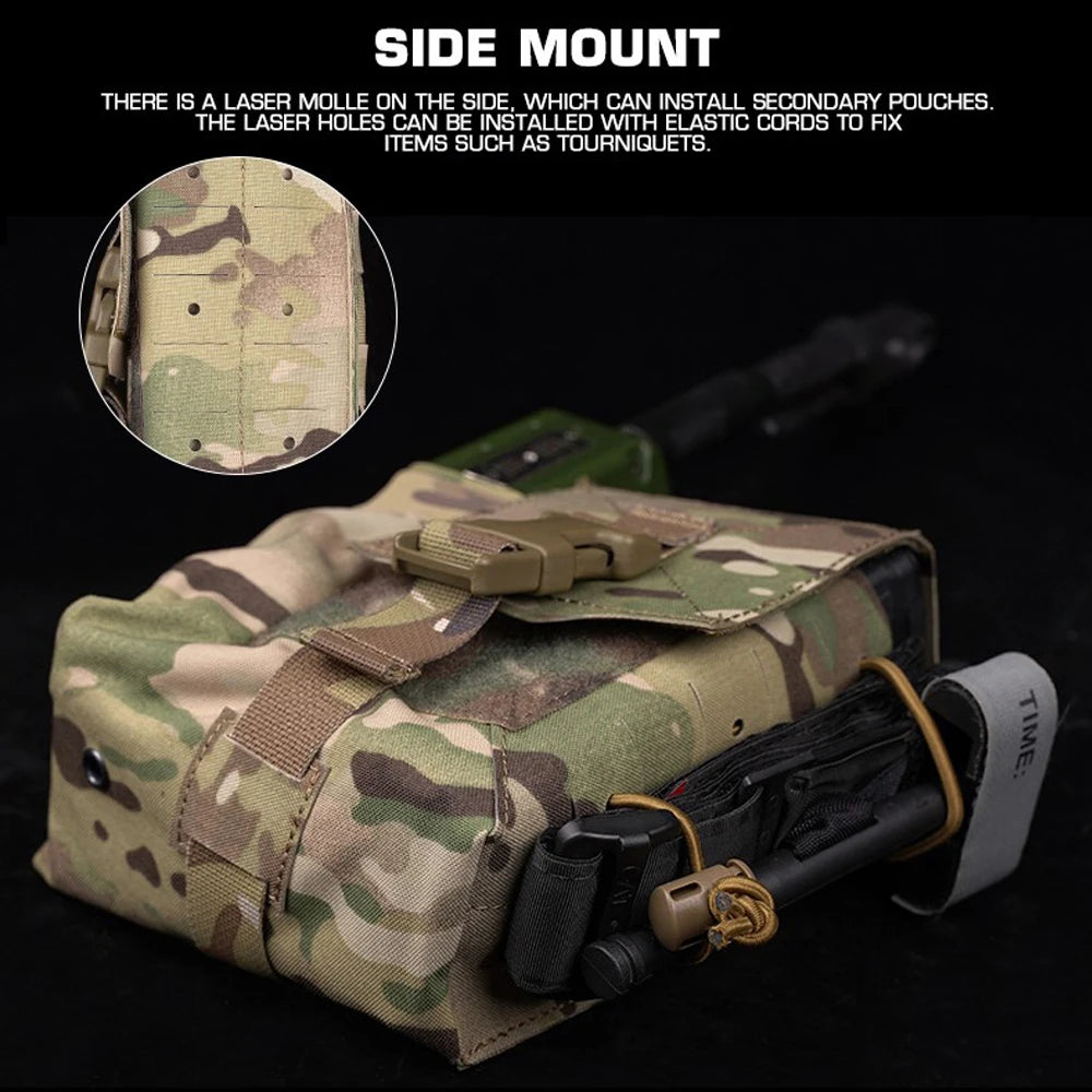 Tactical Molle Pouch Large Multifunctional Hunting Vest Chest Rig Admin Sub Pouch Walkie Talkie Holder Magazine Storage GP Pouch