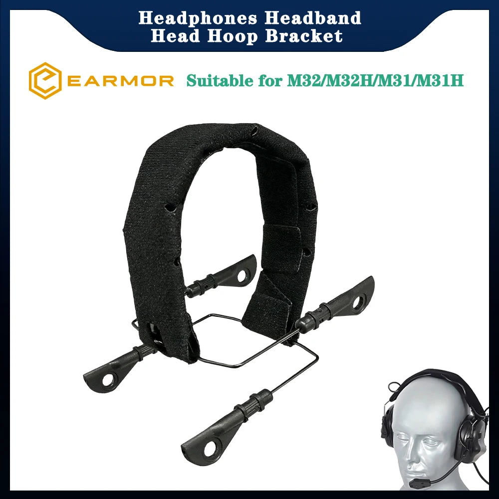 EARMOR M14 Headphone Headband Head Hoop Bracket，For M31/M31H/M32/M32H Airsoft Hunting Shooting Sports Headset The Update Replace