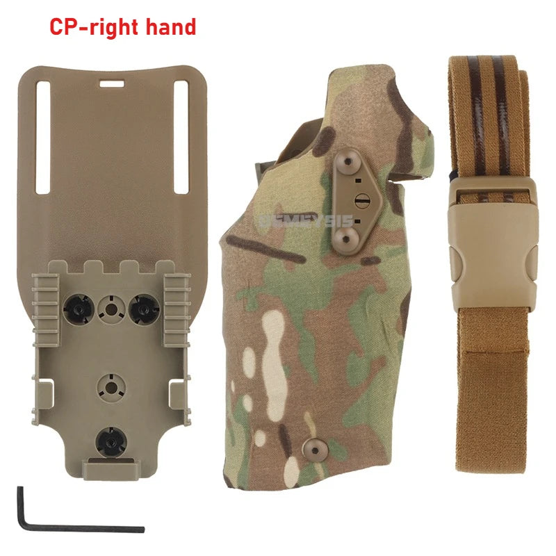 Right / Left Hand Tactical Holster for G17 Gen4 G19 with X300U Lights Quick Release Hunting Shooting Gun Drop Leg Holsters Case