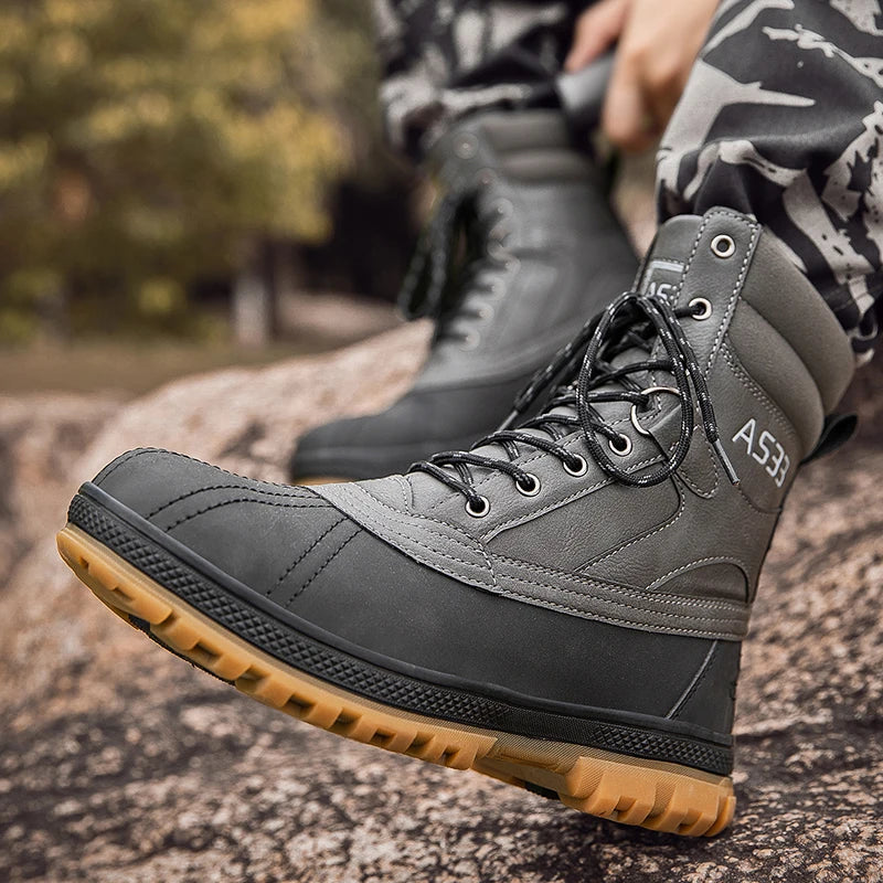 Men Military Tactical Boots Brand Size Plus Male Ankle Hiking Shoes Army Boot Training Outdoor Waterproof Casual Climbing Shoes