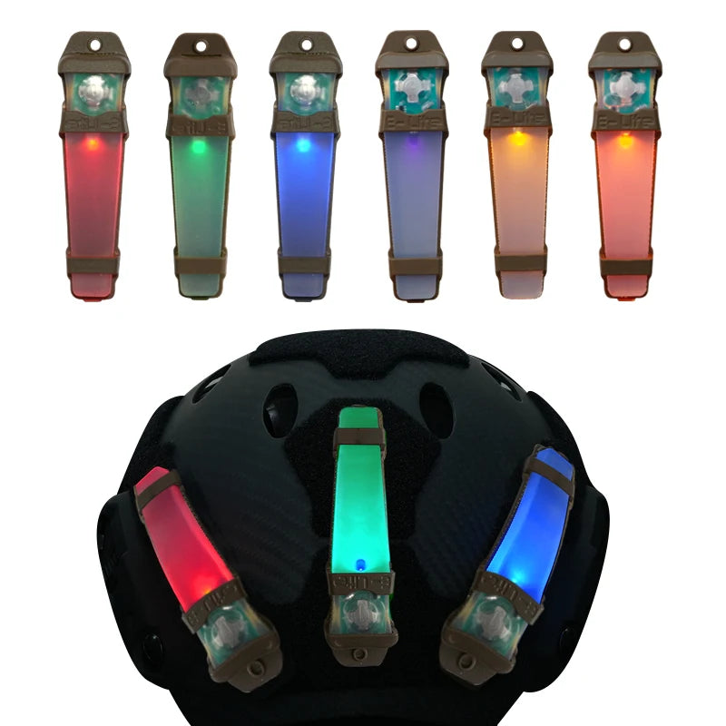 BOOIU Tactical Fast Mich Helmet Safety Signal Light Red Green Infrared Flashing Waterproof Outdoor Hunting Hiking Survival Flash