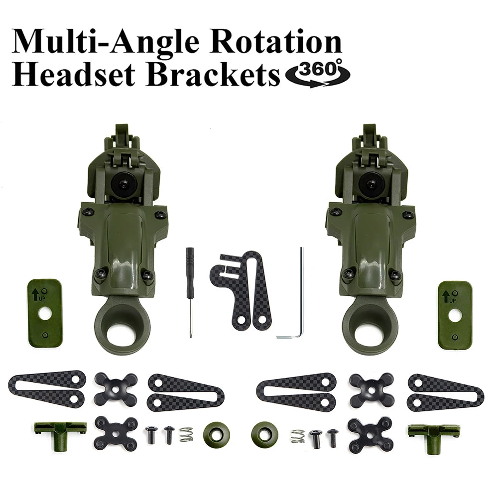 New Noise Canceling Headphones Helmet Mounting Brackets FAST Helmet Rail Adapter Kit for COMTAC II III Series Tactical Headsets