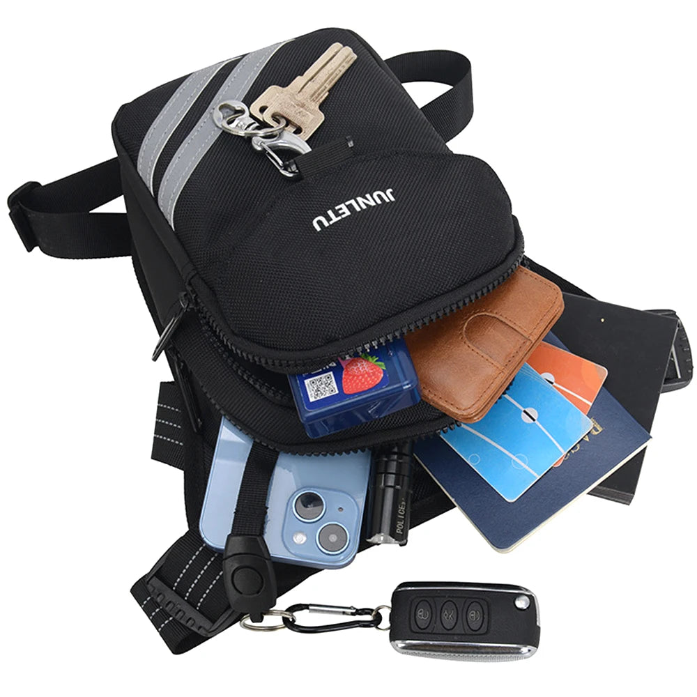 Outdoor Motorcycle Drop Leg Bag, Men Women Tactical Thigh Bag with Leg Strap Waterproof Fanny Pack  for Hiking Climbing Cycling