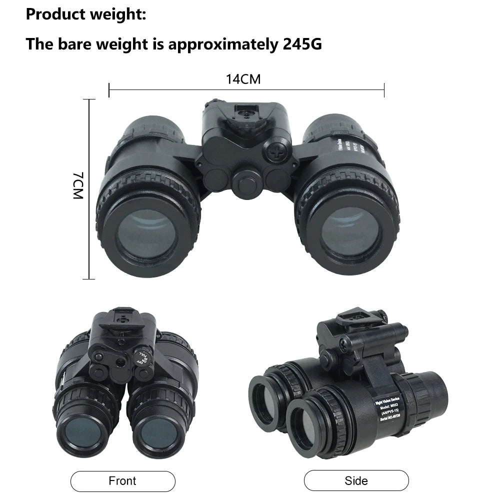 BOOIU Tactical PVS-15 Binocular Night Vision Goggles NVG CS Sports Helmet Accessory ABS Night Vision Device Model No Function
