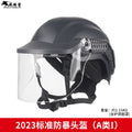 Type A Anti-riot Helmet Tactical Helmet Face Shield Helmet Anti-cut Flame Retardant Leather Neck Guard Neck Safety Protection