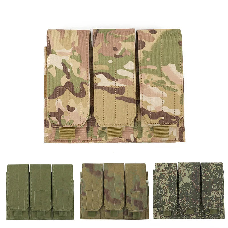 M4 5.6 7.62 Triple Magazine Pouch Single Double Magazine Bag for M6 AR M4 AR15 Rifle Pistol Mag Pouch Molle Bag Vest Accessory