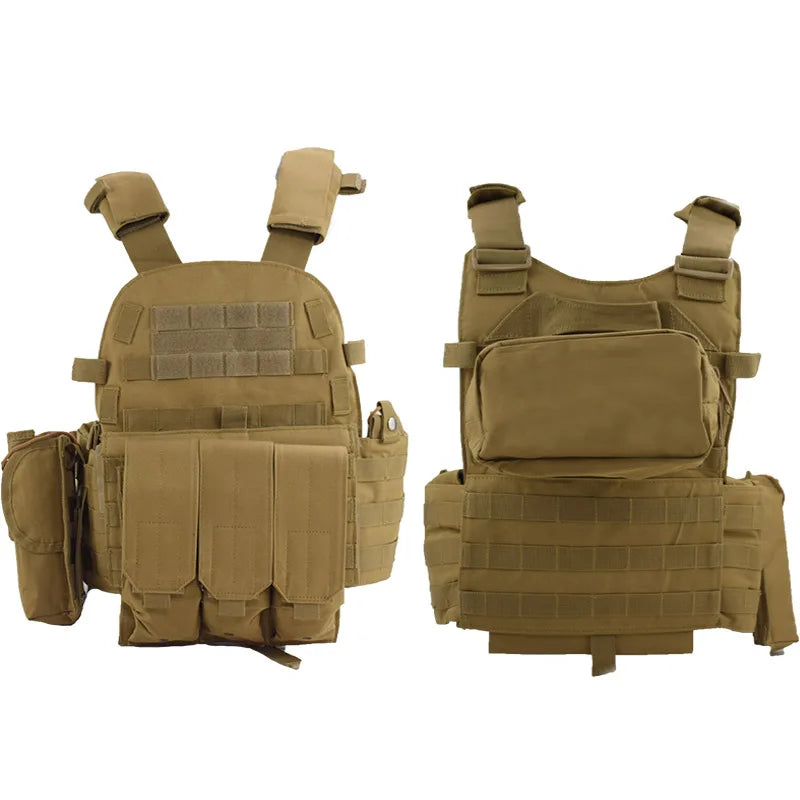 Tactical Vest Adjustable Shoulder Strap Nylon Hunting Vest Outdoor Sport Shooting Airsoft Accessories