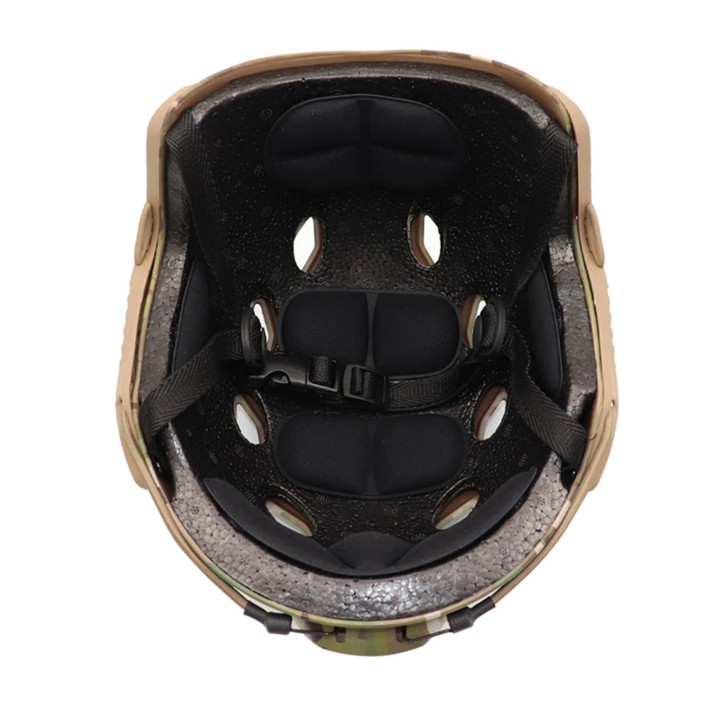 FAST Summer Camo Ballistic Helmet - BJ Goggle, Tactical Helmet | Civilian Protection for Cycling/Outdoor/CS/Airsoft