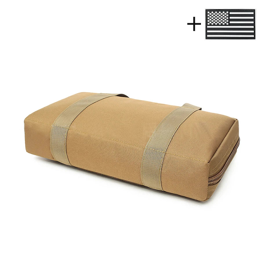 Outdoor sports handbag multifunctional tool storage bag partition storage design widened ribbon handle