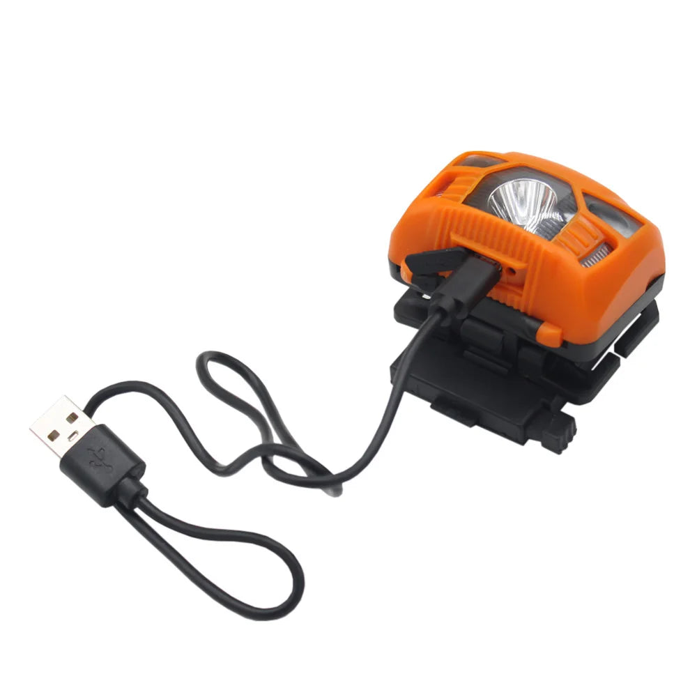 Tactical FAST MICH Helmet Light Induction Headlamp USB Charging Waterproof Signal Lamp Hunting Fishing HeadLight