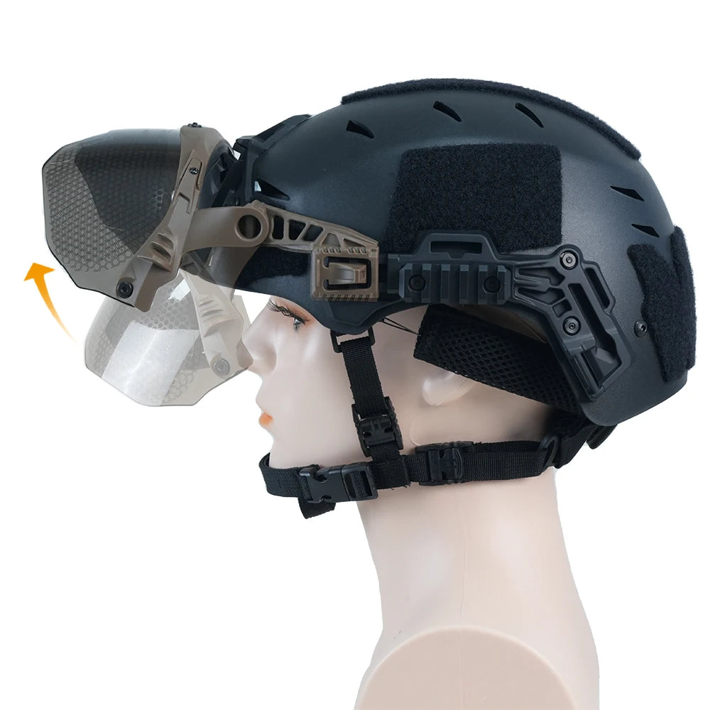 BOOIU Tactical Helmet Wendy 3.0 Goggles Multi-Angle Adjustment Ex3.0 Rail Anti-Fog Glasses Outdoor Goggles Protection Equipment