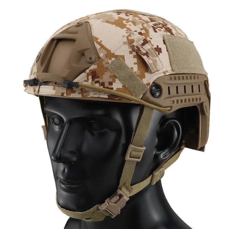 Tactical Helmet Cover CS FAST Helmet Cover Sports Helmet Cover Cloth Airsoft Paintball Wargame Gear with Elastic Cord