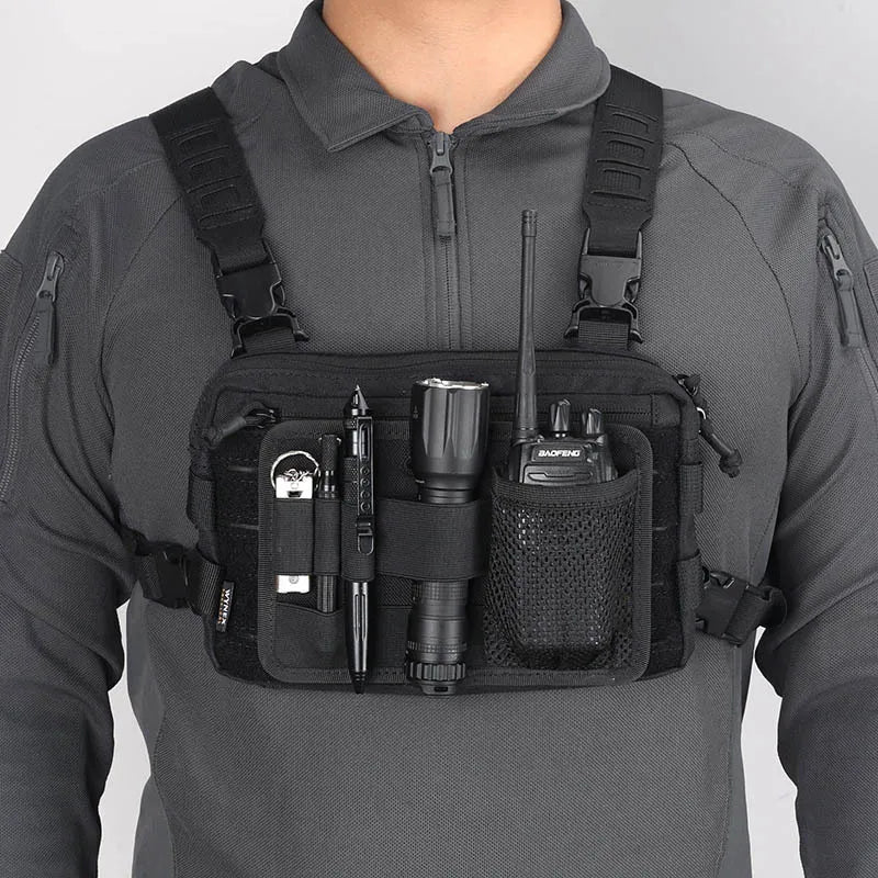 Modular Hook Loop Panel EDC Organizer - Inner Separation Pouch for Backpack Vest Hunting Accessories Utility Tools & Equipment