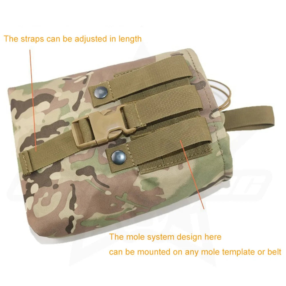 OPHIDIAN  Molle  Magazine Dump Drop Folding Pouch Hunting Airsoft Ammo EDC Tool Bag Foldable Utility Recovery Mag Pack