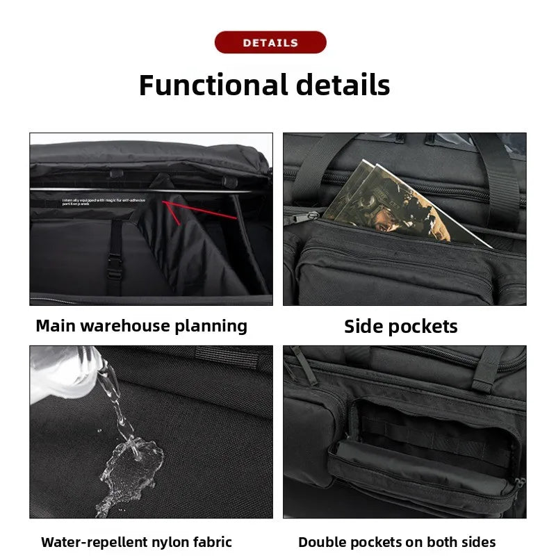 YAKEDA Tactical Rolling Duffle Bag Large Capacity Nylon Wheeled Deployment Bag For Gear Storage Travel Wheeled Tactical Luggage
