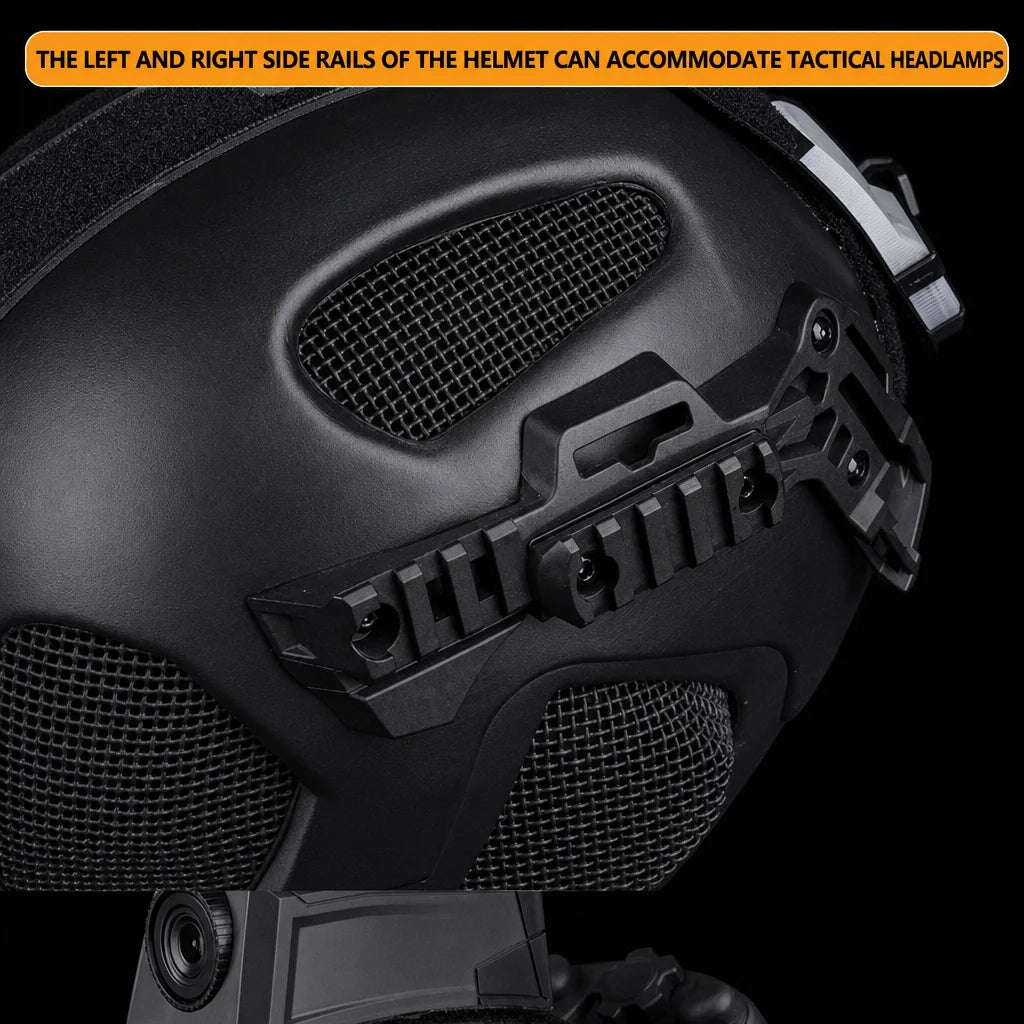 W23 Full Protection Tactical Helmet Breathable Steel Mesh CS Helmet with Adjustable Clasp Hunting Accessories