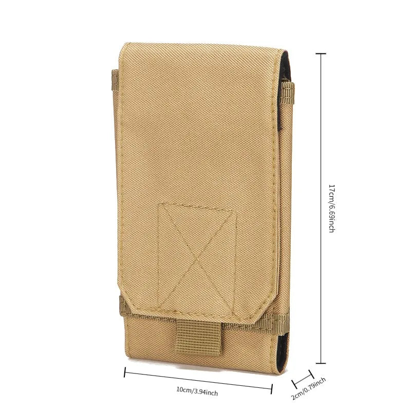 Tactical Phone Bag Molle Sport Waist Belt Phone Pouch Outdoor Waterproof Nylon EDC Mobile Phone Bag Sport Hunting Camo Bags