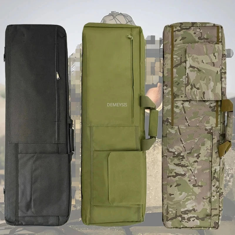 85cm / 100cm Tactical Rifle Gun Bag Airsoft Shooting Case Hunting CS Wargame Shoulder Gun Bags with Removable Cotton Padding