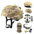 Tactical MICH Protective Helmet Set with Helmet Cloth Glasses Airsoft Outdoor Hunting Paintball Shooting Helmet Accessies