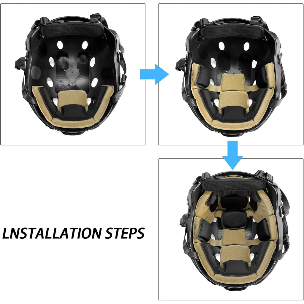 Memory Foam Helmet Liner Pads,Tactical Suspension System Cushion for Wendy Fast MICH ACH,Airsoft Paintball Replacement Pad