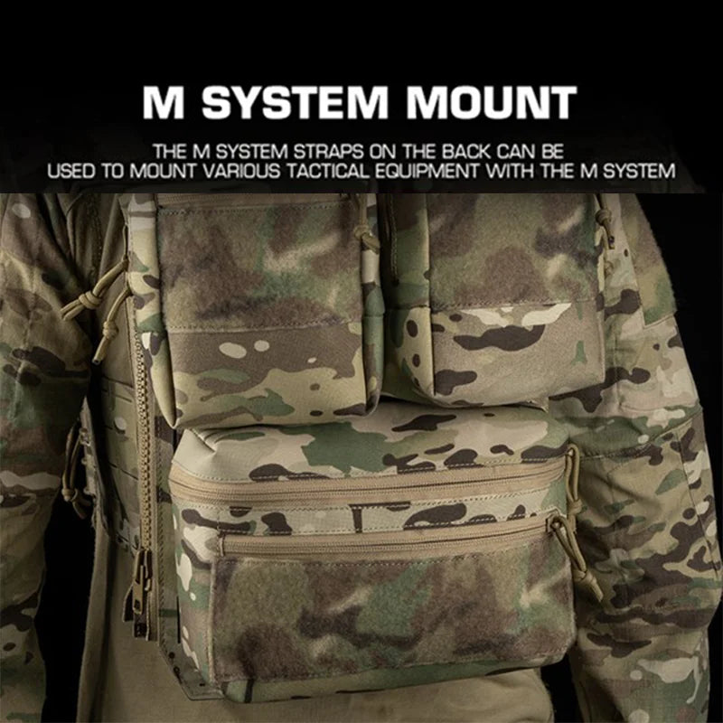 Universal MOLLE GP Pouch Large Size Multi-Use Storage with Zipper & Hook Loop Fastener for Field Vest EDC Outdoor Accessories