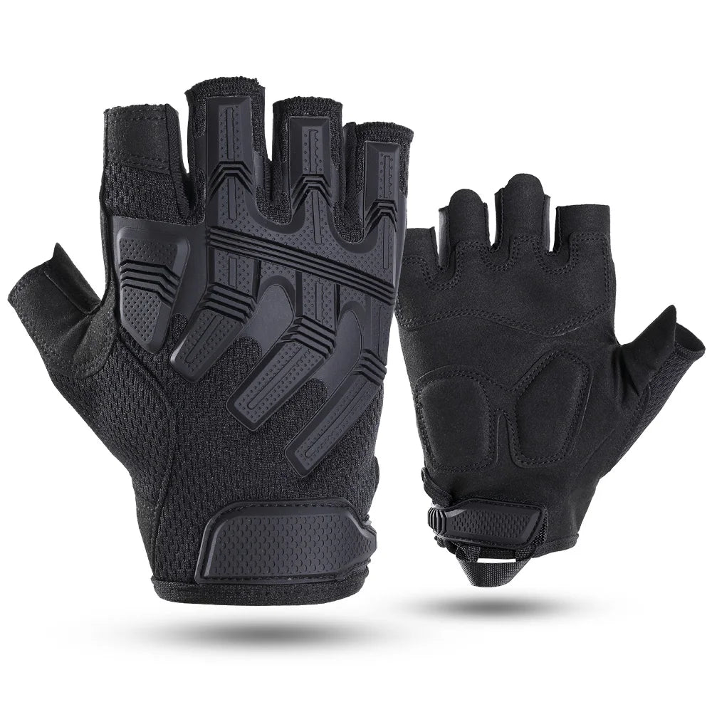 Tactical Half Finger Gloves Outdoor Sport Cycling Hunting Shooting Camping Hiking Combat Bicycle Non-slip Shock-proof Gear Men