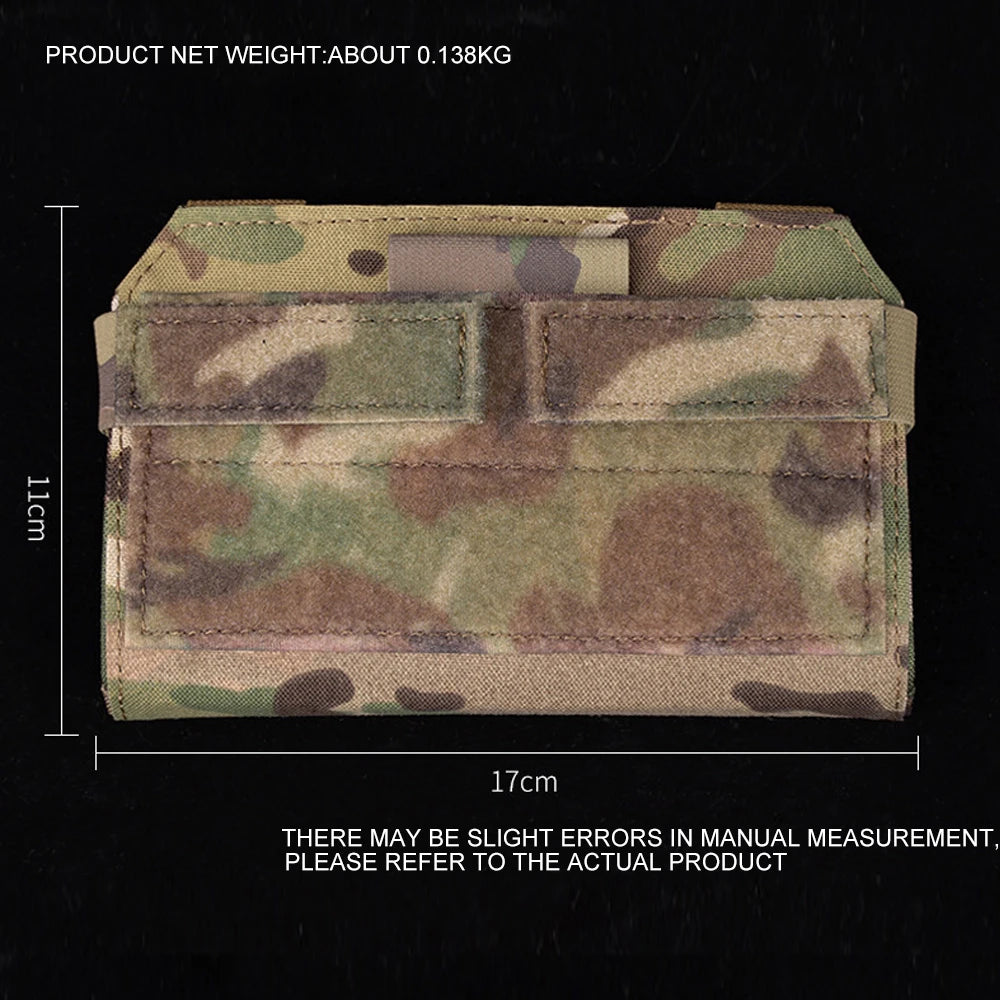 Tactical Admin Phone Pouch MOLLE Militar Hunting Vest Front Panel Map Holder Carrier Bag Utility Outdoor Phone Navigation Board