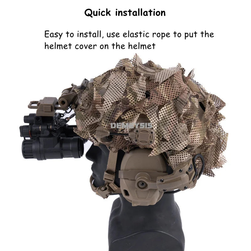 Tactical FAST Helmet Cover 3D Laser Cutting Camouflage Helmet Cloth Cover for FAST Helmets Hunting Airsoft Helmet Accessories