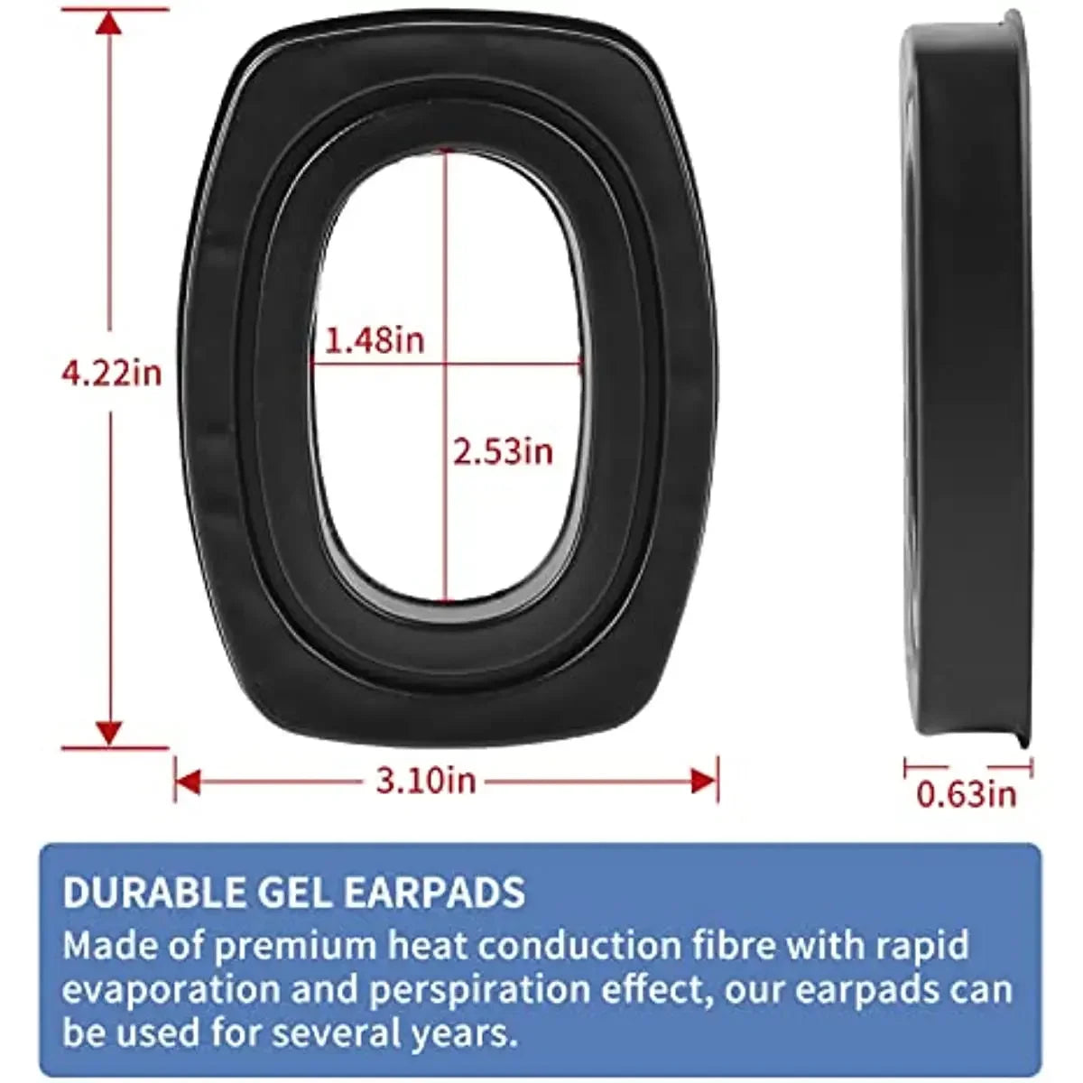 Gel Ear Pads for Howard Leight Honeywell Impact Sport Tactical Headset Electronic Shooting Hearing Protection Earmuff