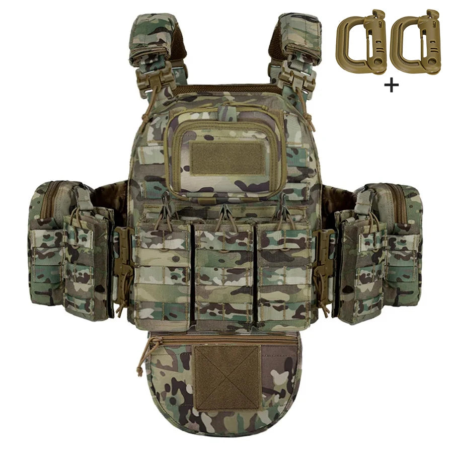 Outdoor hunting vest with 2 water bags, multiple specifications, detachable, and includes training and exploration equipment