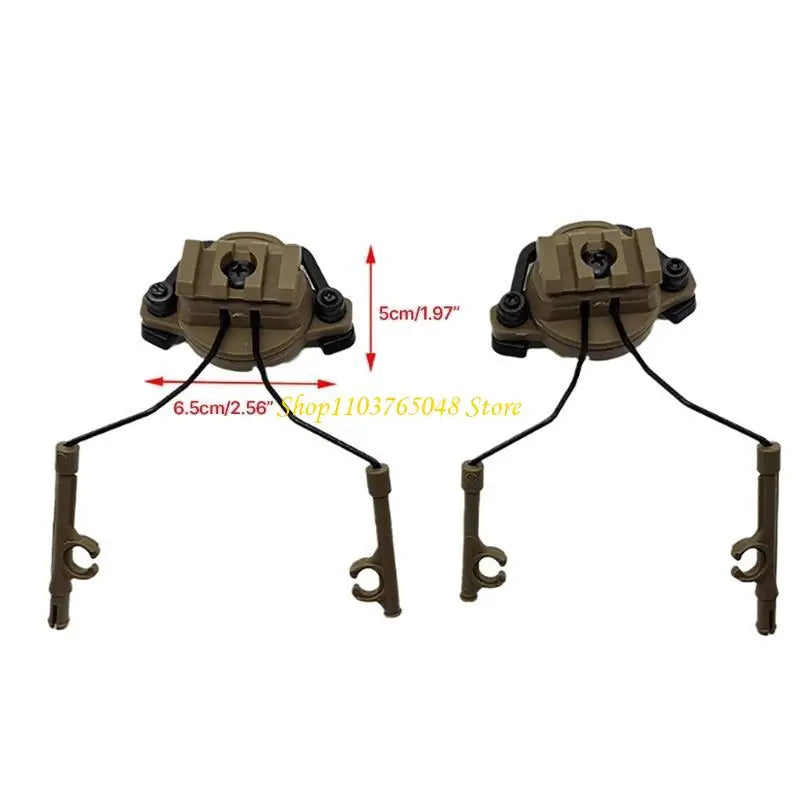 R53E Tacticals Headset Helmet Rails Adapter Earmuff Bracket Headphone Mount Holder
