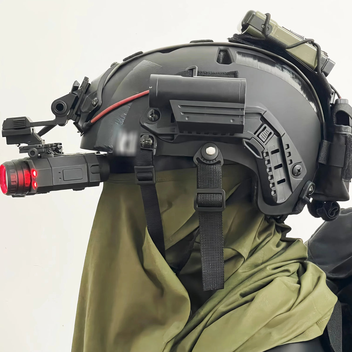 Tactical COD Koenig Helmet Set with Luminous Six Eye NVG Dummy Model Mask Survival Light for Call of Duty CS Game Role Playing