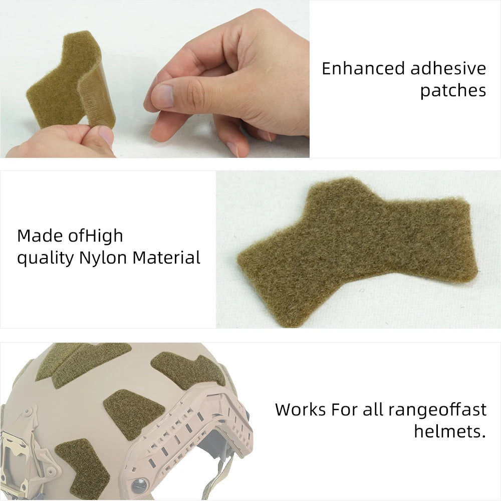 BOOIU Tactical 11 PCS Fast Helmet Magic Sticker Airsoft Helmet Patch Hook For FAST SF High-Cut Tactical Helmet Accessories