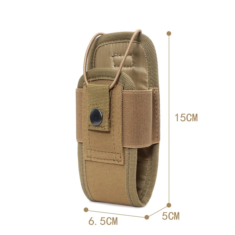 Tactical Walkie Talkie Radio Pouch Holder Bag, Molle Radio Pouch Holder Portable Outdoor Hunting Sports Waist Bag Interphone