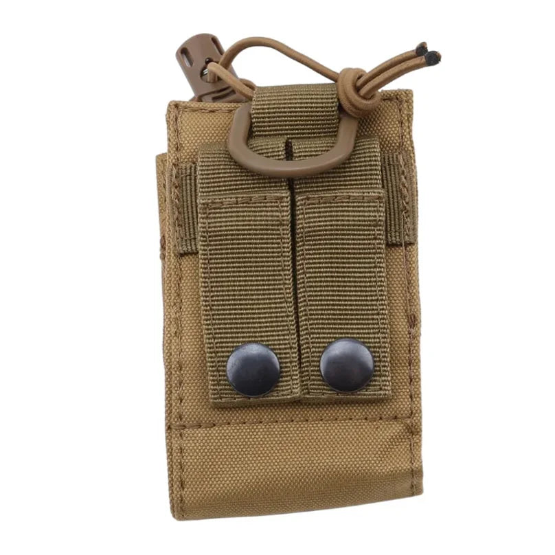 Durable Molle Radio Walkie Talkie Holder Interphone Hanging Bag Pocket For Hunting Camping Hiking Outdoor Activities Use