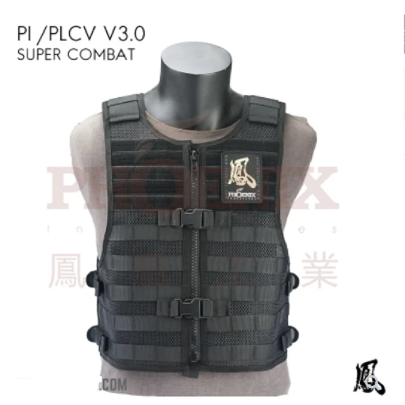 Phoenix Industry Plcv3.0 Ultra Light Breathable Mesh Front and Rear Plug-In Zipper Tactical Vest