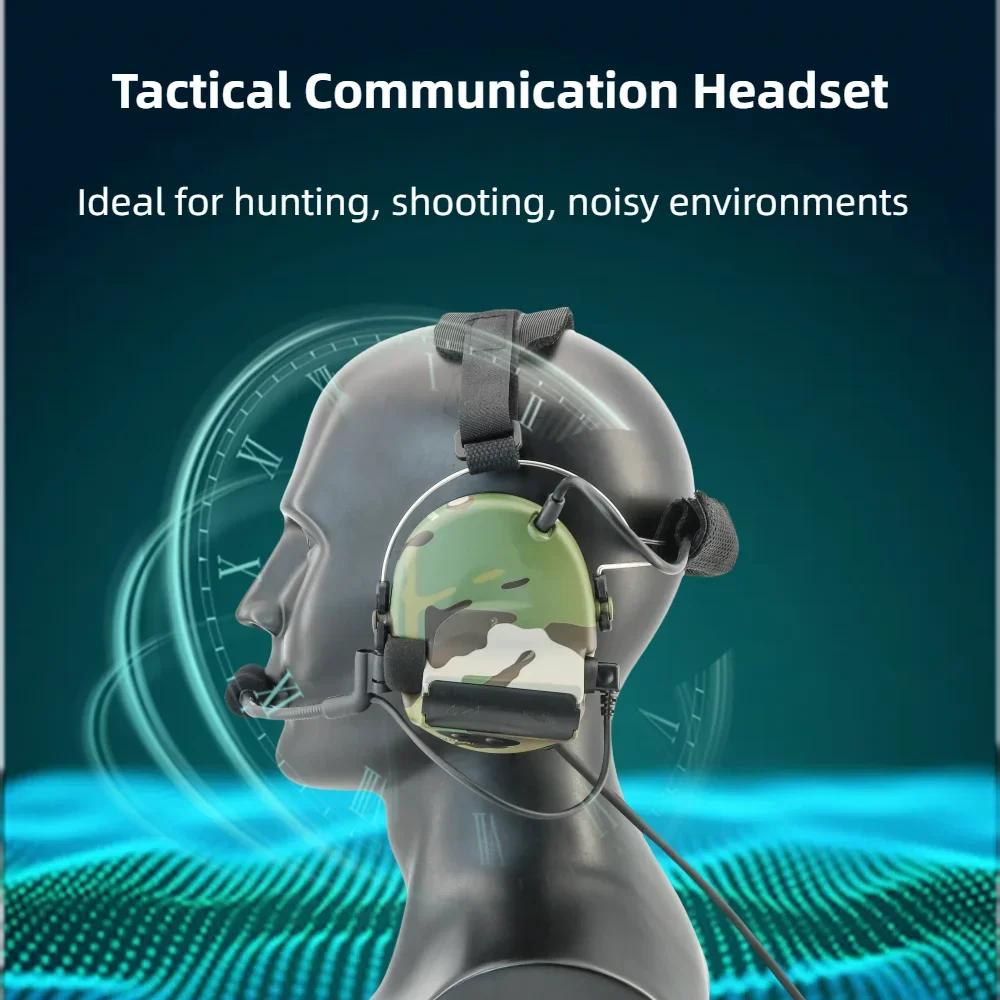 TAC-SKY COMTA Detachable Rear-Mounted Headband Silicone Ear Cups Hearing Protection Tactical Headset Comta ii /C2 Headset