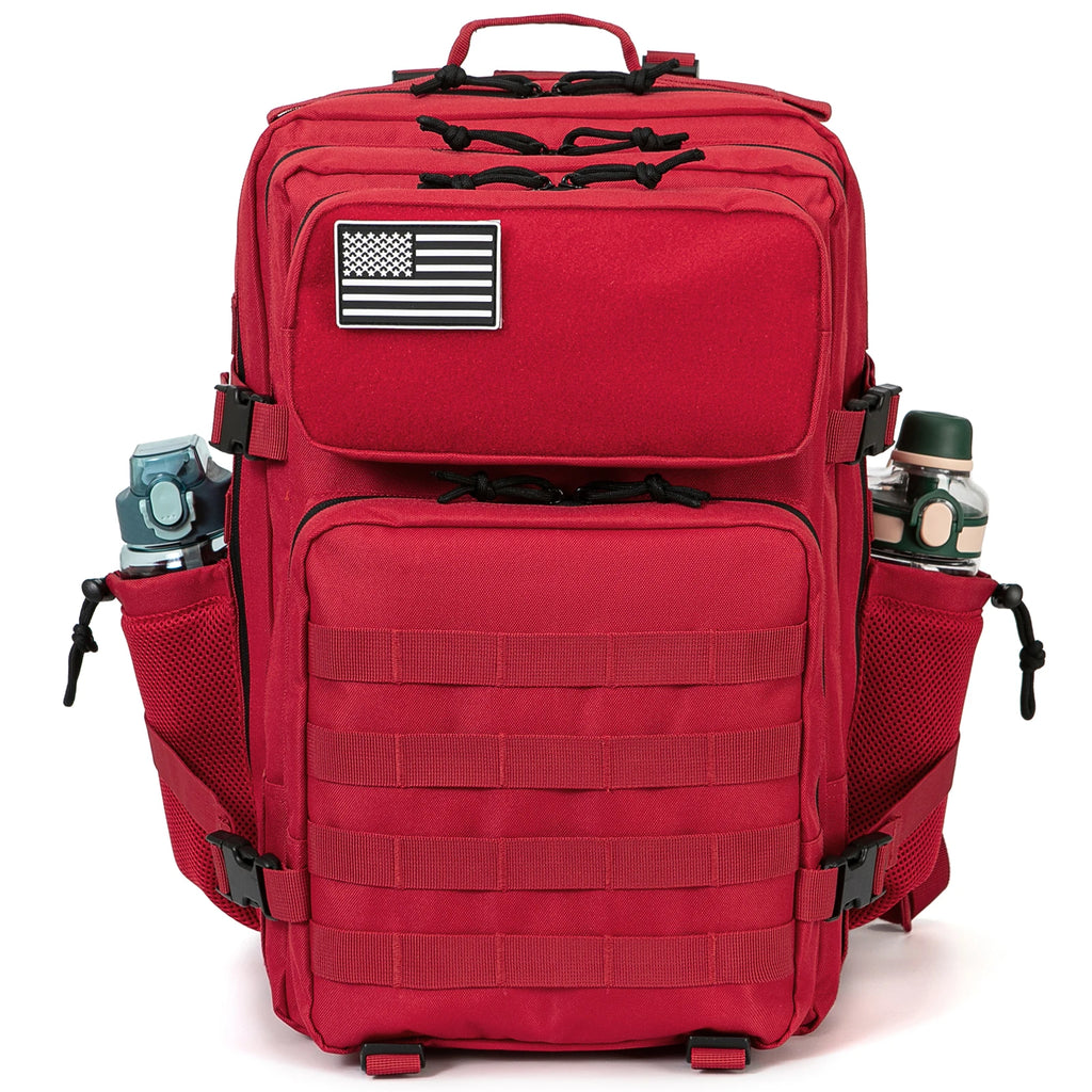 45L Tactical Backpack Hunting Rucksack with Dual Cup Holders  Outdoor camping equipment back pack Hiking Survival Rucksack