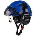ANSI CE Heavy Duty Safety Helmet Anti-Impact Goggles Earmuffs Combo Ventilated Site Construction Hard Hat Head Protection