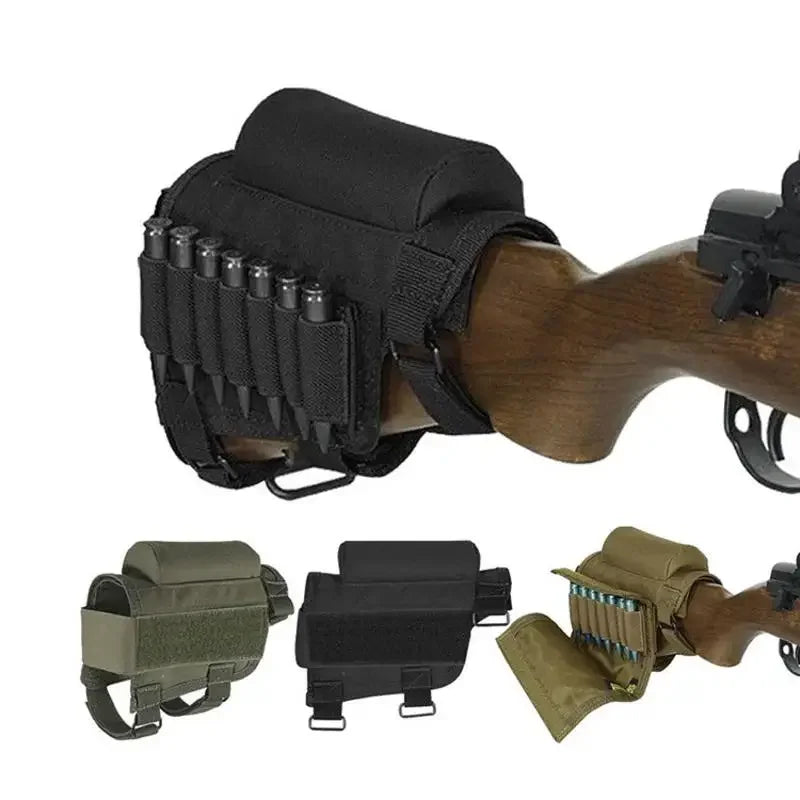 Ammo Storage Bag Adjustable Cheek Rest Riser Holder Portable Hunting Bullet Cartridge Carrier Pouch Outdoor Shooting Accessories