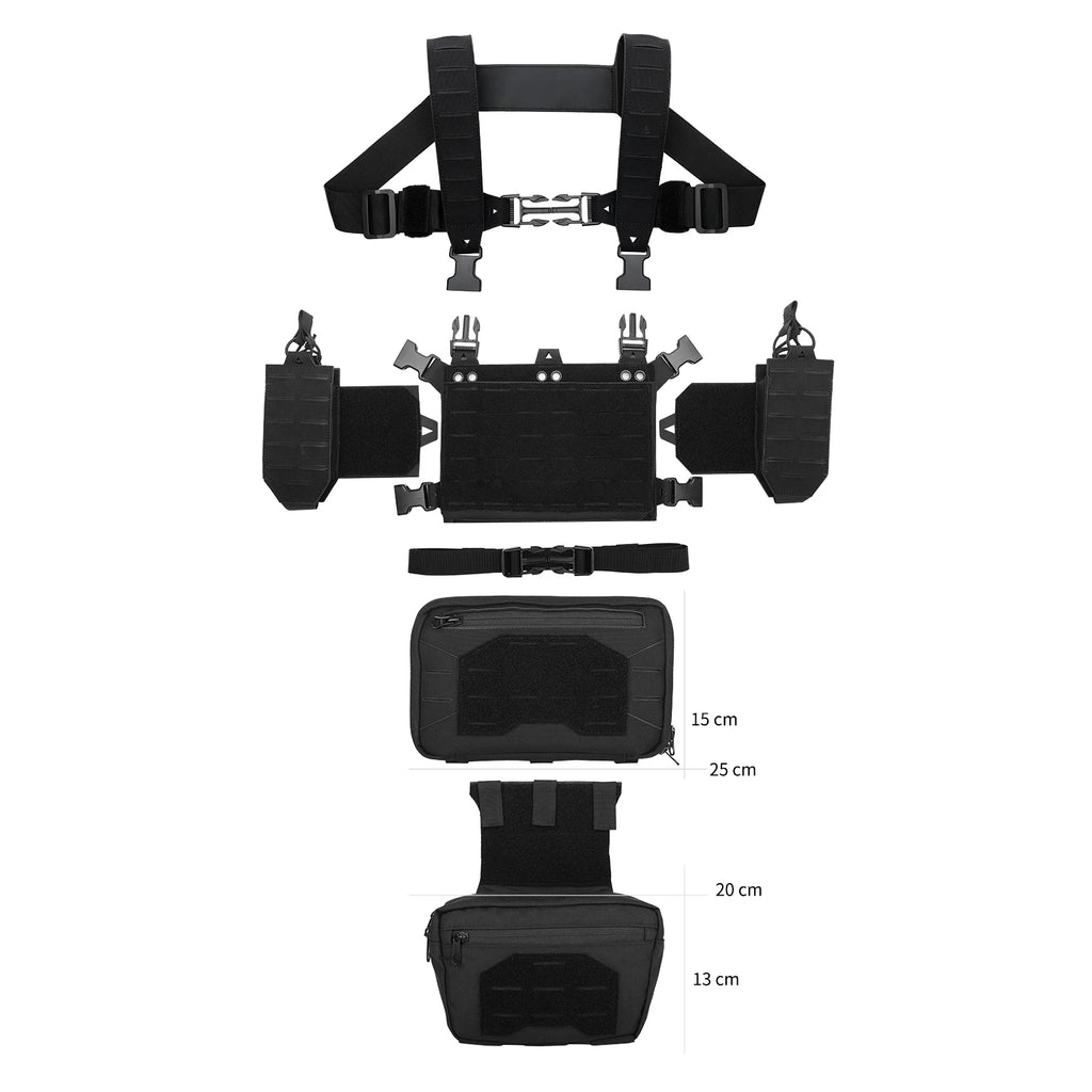 YAKEDA Tactical Outdoor Vest with Quick Release and PALS Molle System 1000D Nylon