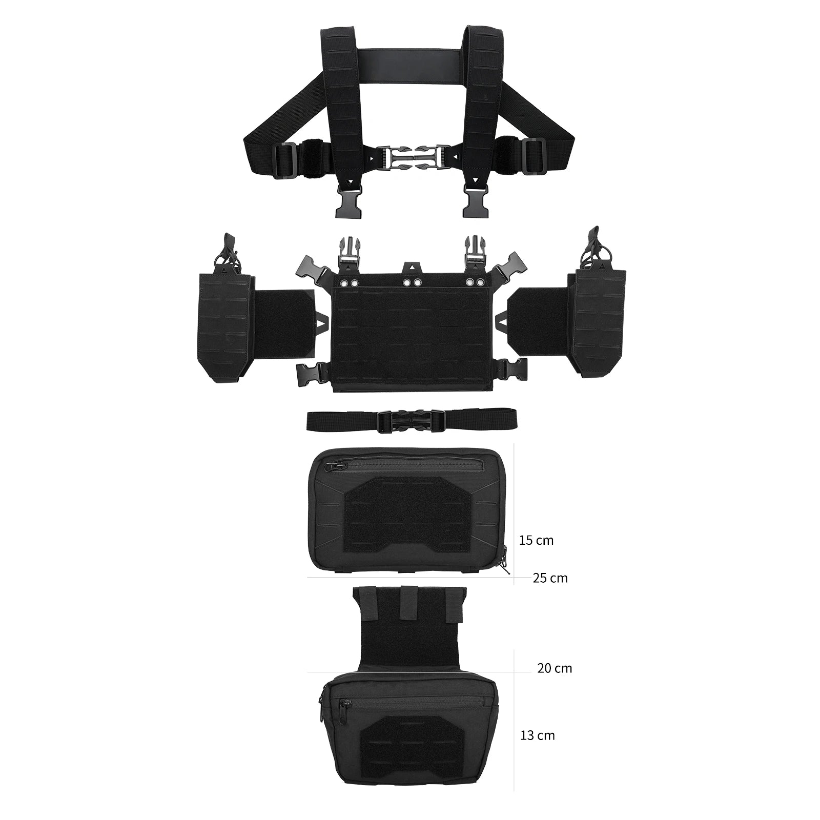 YAKEDA Tactical Outdoor Vest with Quick Release and PALS Molle System 1000D Nylon