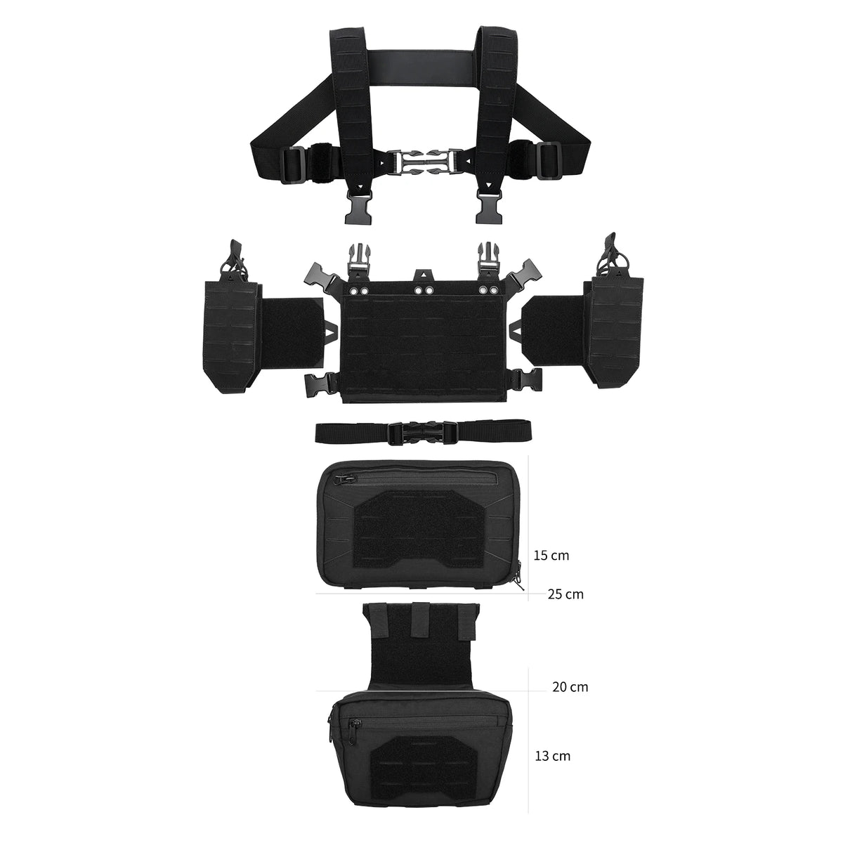 YAKEDA Tactical Outdoor Vest with Quick Release and PALS Molle System 1000D Nylon