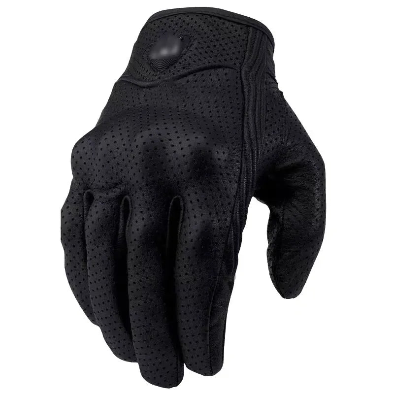 Jackets 4 Bikes Motorcycle Gloves Premium Leather for Men Touch Screen Non-Slip Motorbike Cruiser Street Biker Protector Glove