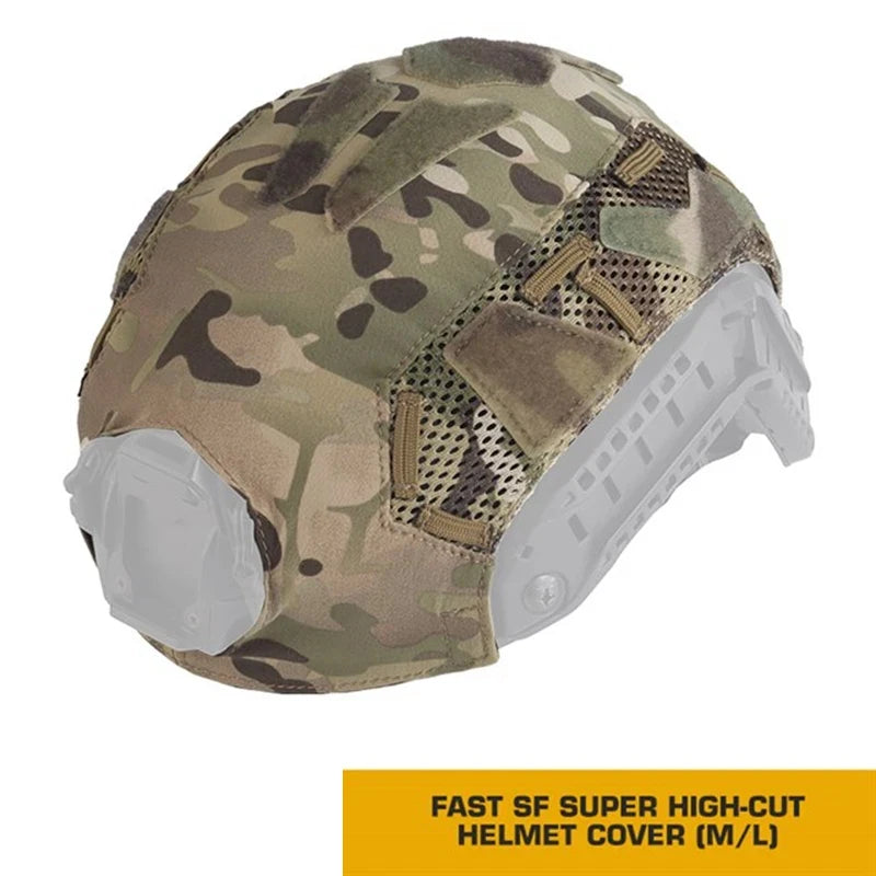 Tactical  Helmet Cover FAST SF Ultra-high Cut Helmet Cover Outdoor Hunting Concealed Helmet Accessory Convenient Cover