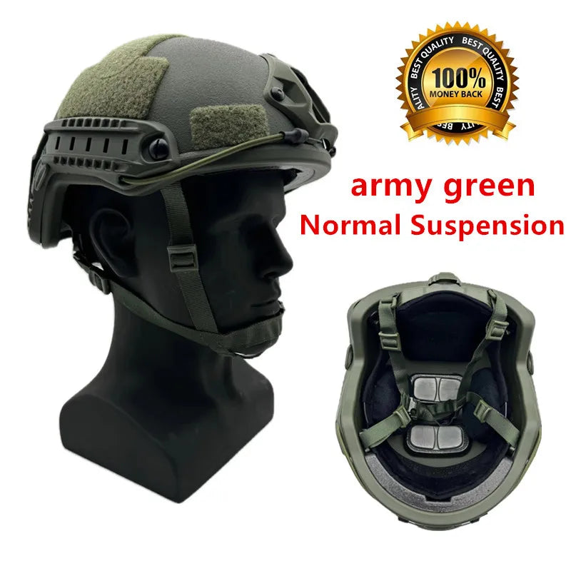 FAST Wendy Suspension Helmet, ACH High-Top Helmet, High-Quality Helmet, Made from Aramid Material
